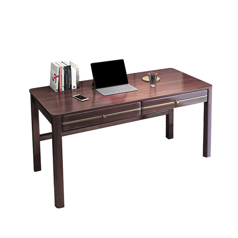 Solid Wood Glam Style Office Desk 29.5" H Home Rectangular Writing Desk