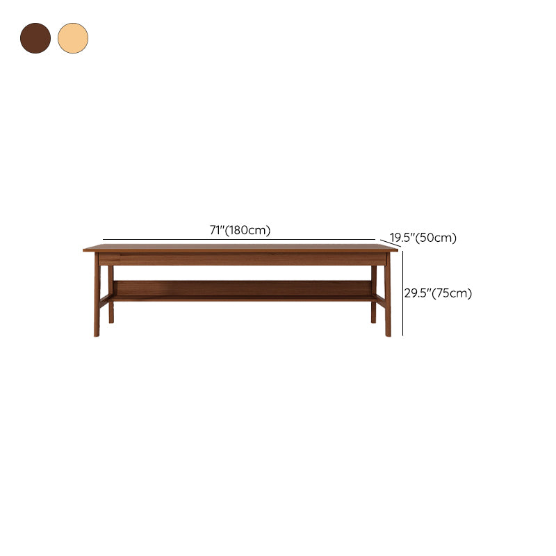 Contemporary Engineered Wood Writing Desk H-Shape Office Desk with Wood Legs