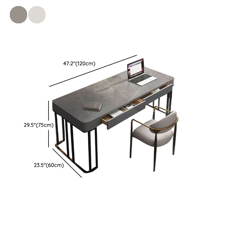 Rectangular Shaped Modern Office Table Stone Writing Desk for Office