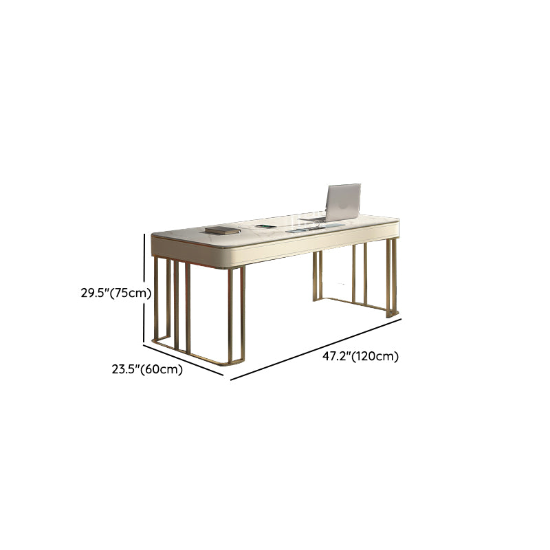 Rectangular Shaped Modern Office Table Stone Writing Desk for Office