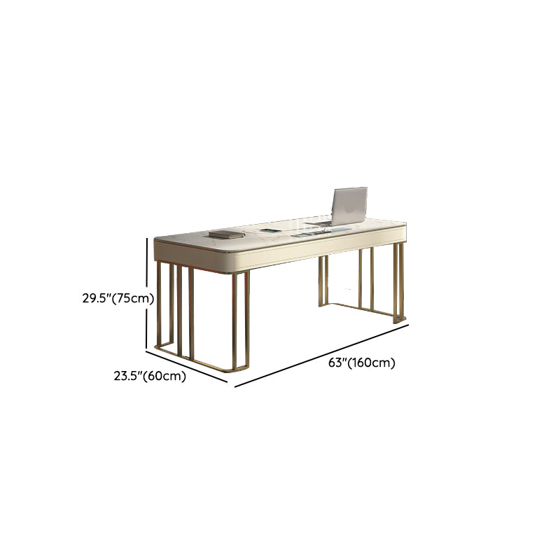 Rectangular Shaped Modern Office Table Stone Writing Desk for Office