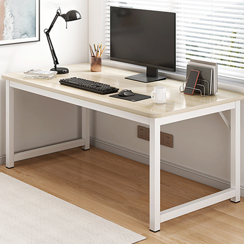 Industrial Engineered Wood Writing Desk Rectangular Desk with Metal Legs