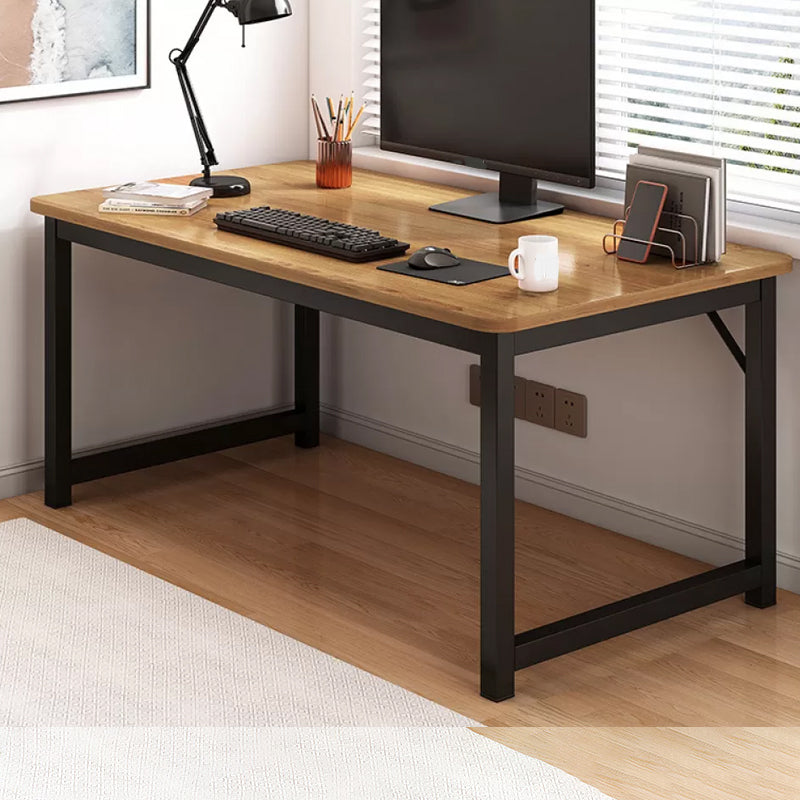 Industrial Engineered Wood Writing Desk Rectangular Desk with Metal Legs