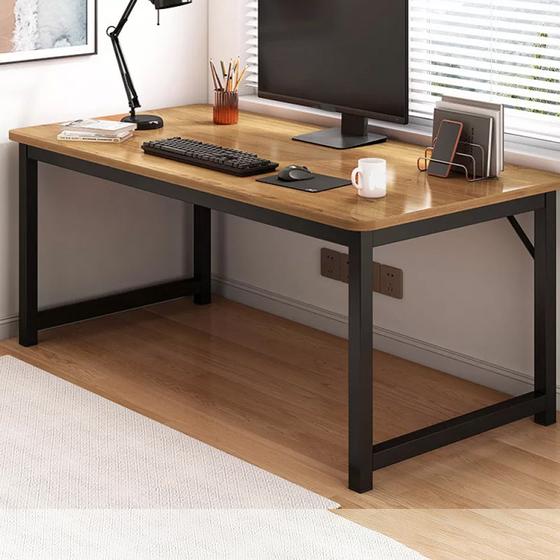 Industrial Engineered Wood Writing Desk Rectangular Desk with Metal Legs