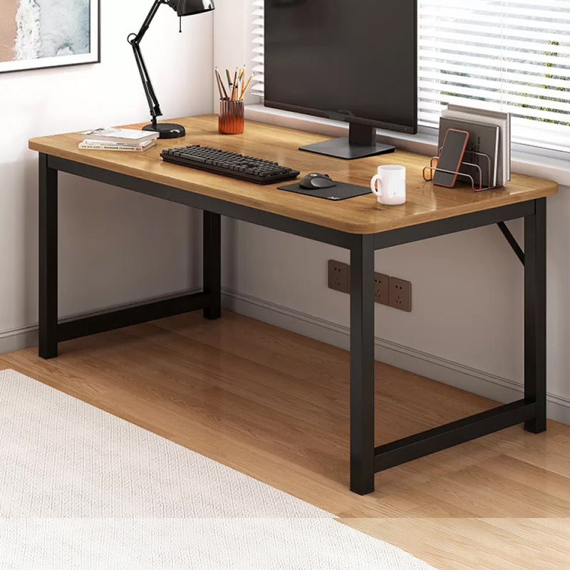 Industrial Engineered Wood Writing Desk Rectangular Desk with Metal Legs