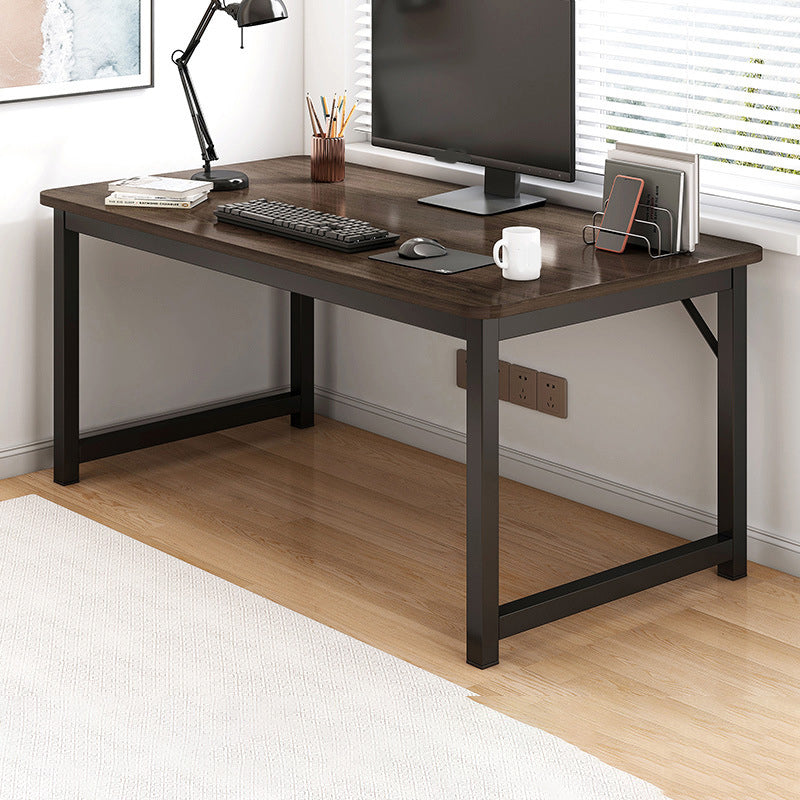 Industrial Engineered Wood Writing Desk Rectangular Desk with Metal Legs