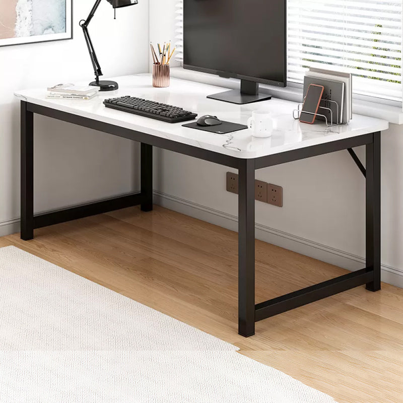 Industrial Engineered Wood Writing Desk Rectangular Desk with Metal Legs