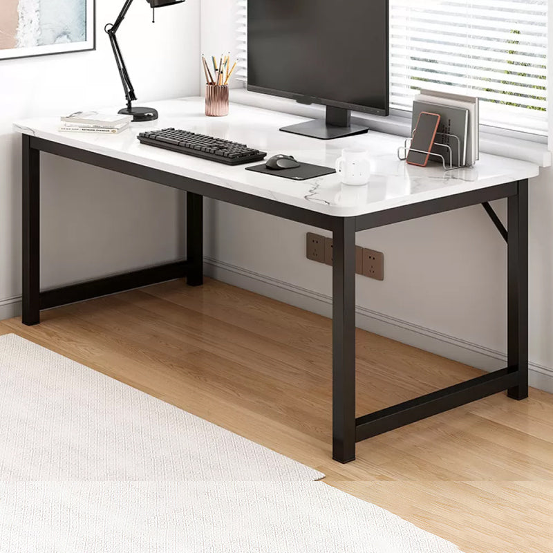 Industrial Engineered Wood Writing Desk Rectangular Desk with Metal Legs