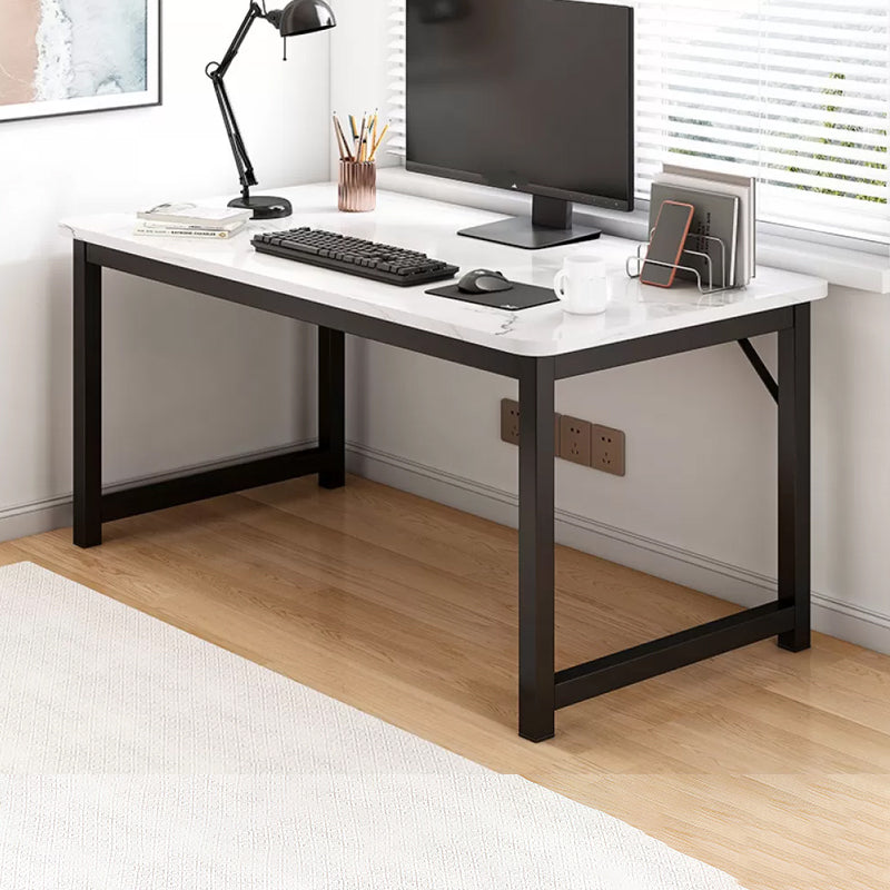 Industrial Engineered Wood Writing Desk Rectangular Desk with Metal Legs