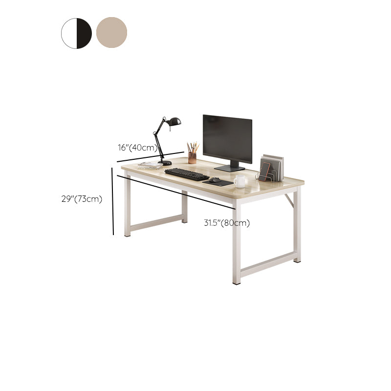 Industrial Engineered Wood Writing Desk Rectangular Desk with Metal Legs