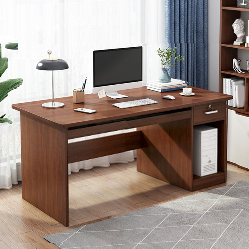 Engineered Wood Writing Desk Modern Executive Desk with Drawers