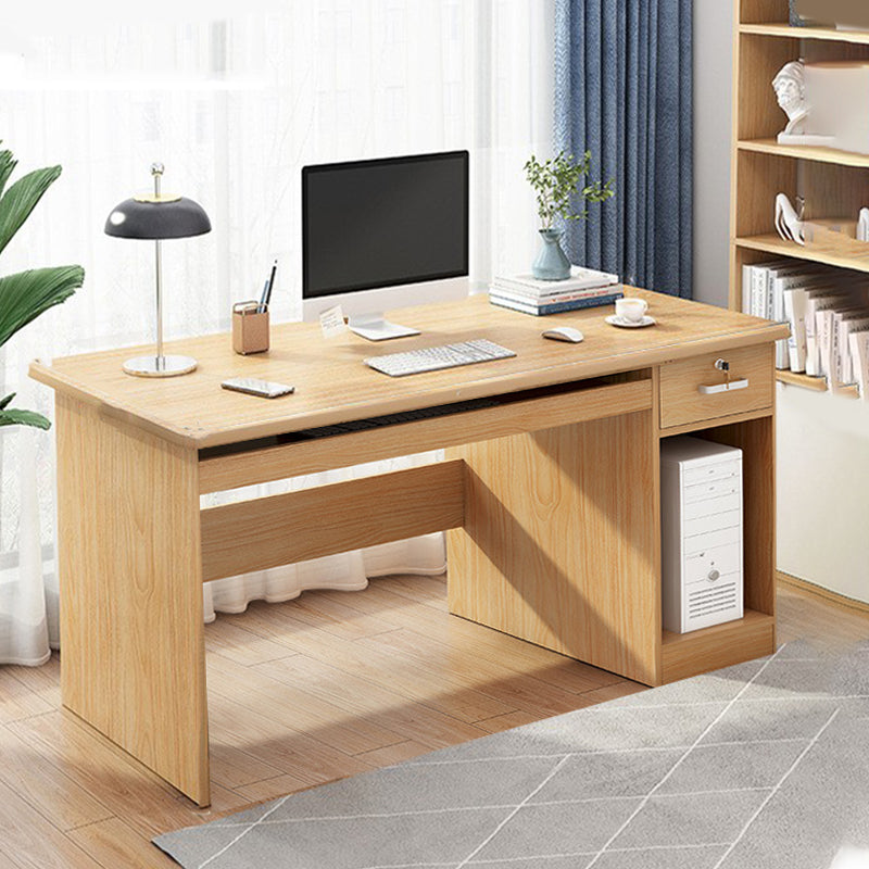 Engineered Wood Writing Desk Modern Executive Desk with Drawers