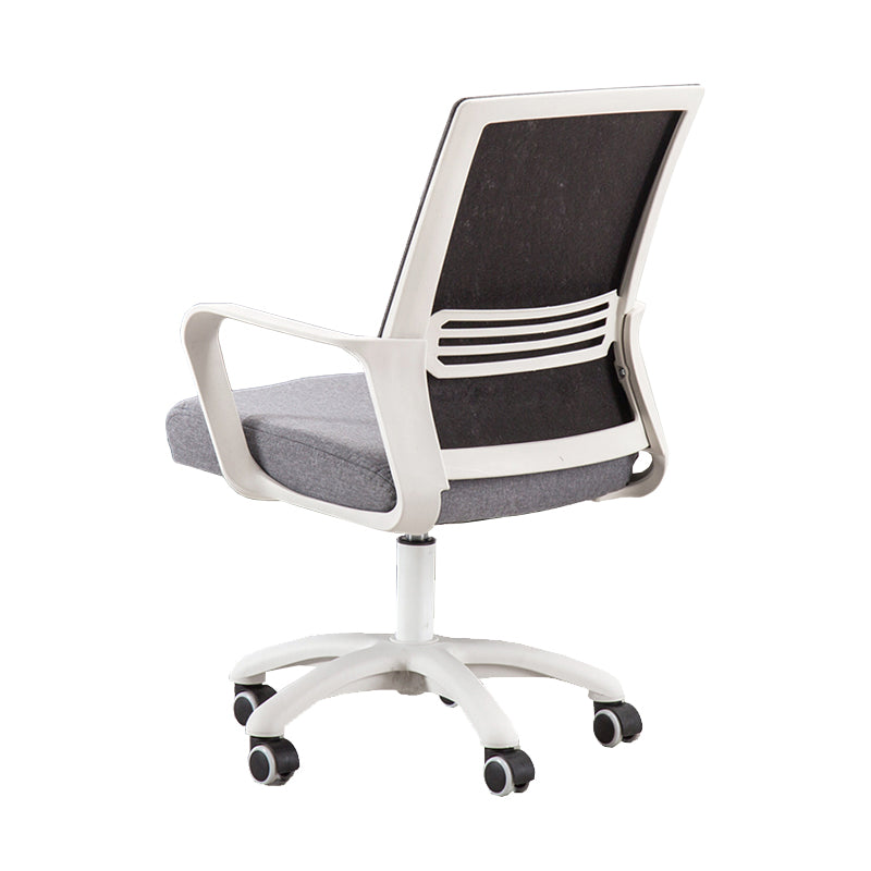 Modern Fixed Arms Slide Chair No Distressing Ergonomic Desk Chair with Wheels