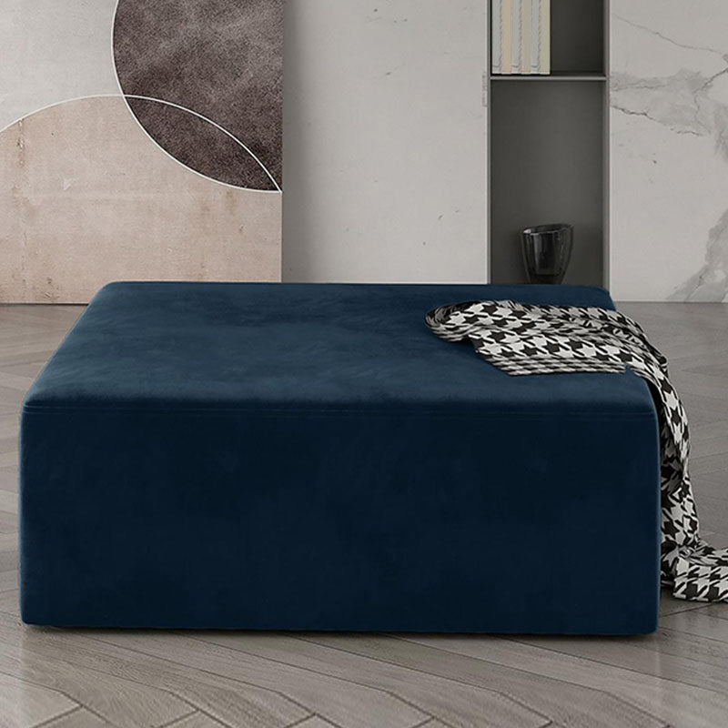 Modernism Pouf Velvet Upholstered Square Ottoman for Living Room