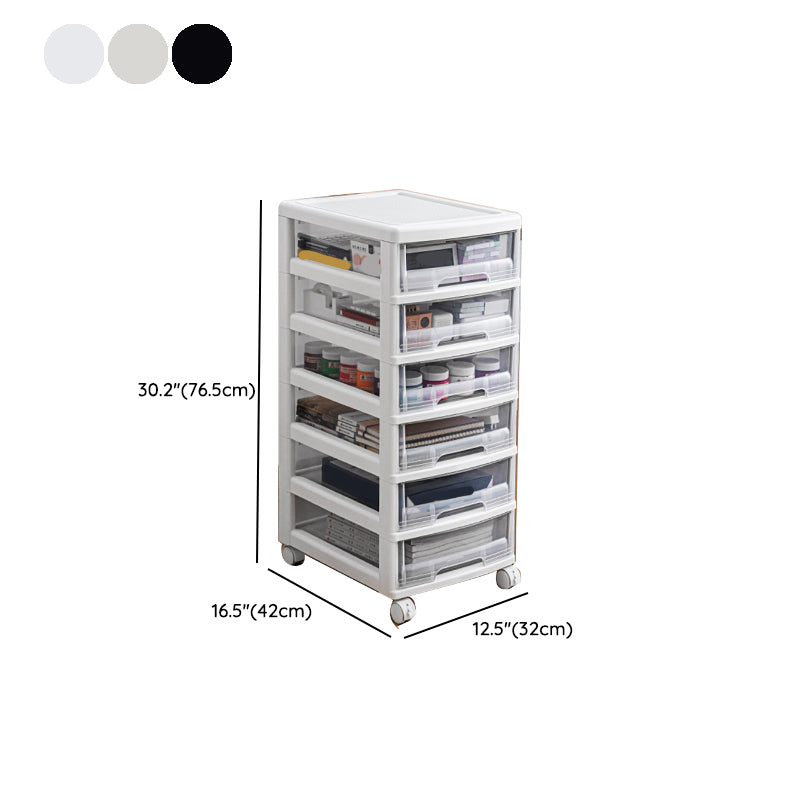 Modern Vertical Transparent File Cabinet Plastic Drawers File Cabinet