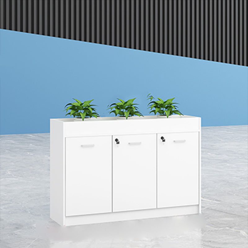 Modern Lateral Cabinet Wooden Frame Key Locking File Cabinet