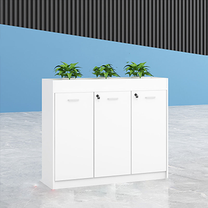 Modern Lateral Cabinet Wooden Frame Key Locking File Cabinet