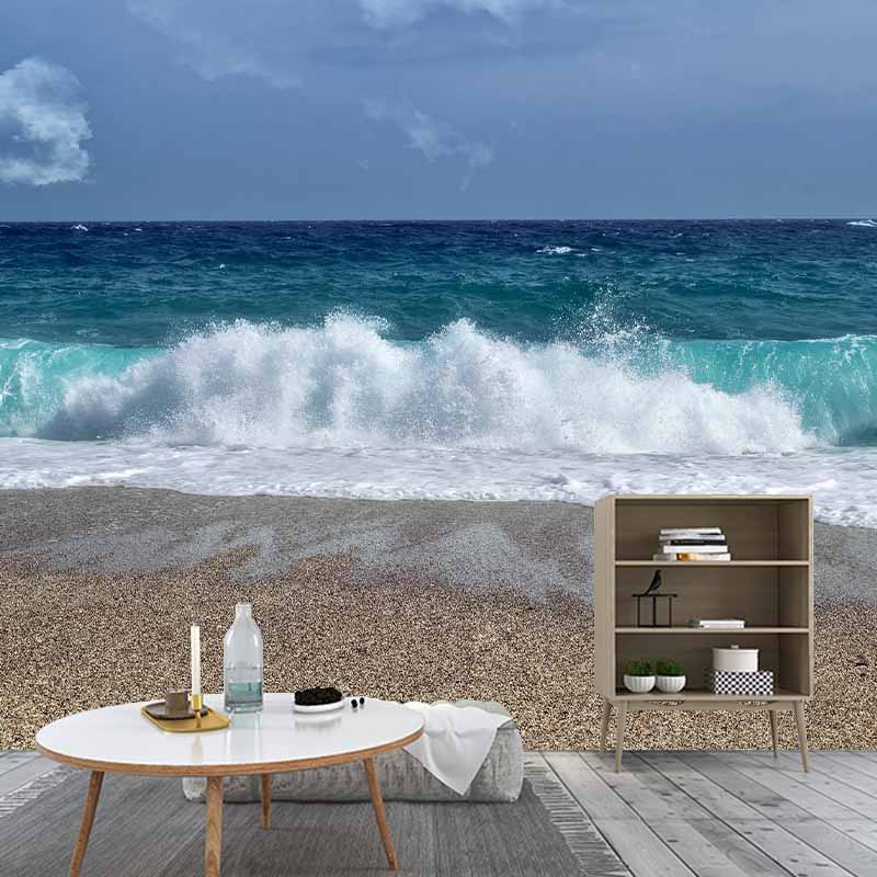 Photography Sea Pattern Mildew Resistant Wall Mural Tropical Non-Pasted