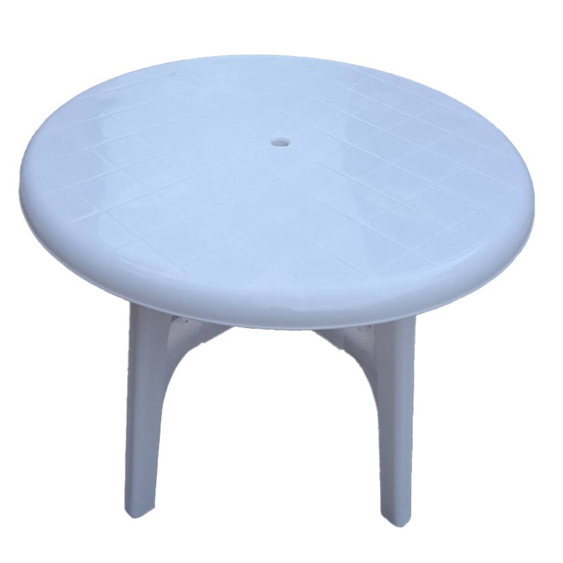 Water Resistant Plastic Patio Table with Umbrella Hole in Rectangle/Round