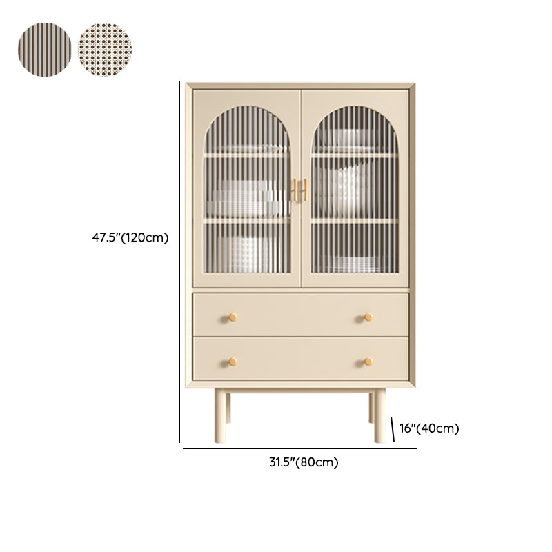 Modern Dining Server Engineered Wood Buffet Server with Drawers for Kitchen