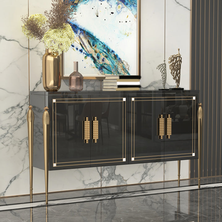 Modern Buffet Table Engineered Wood Sideboard Table with Doors for Living Room