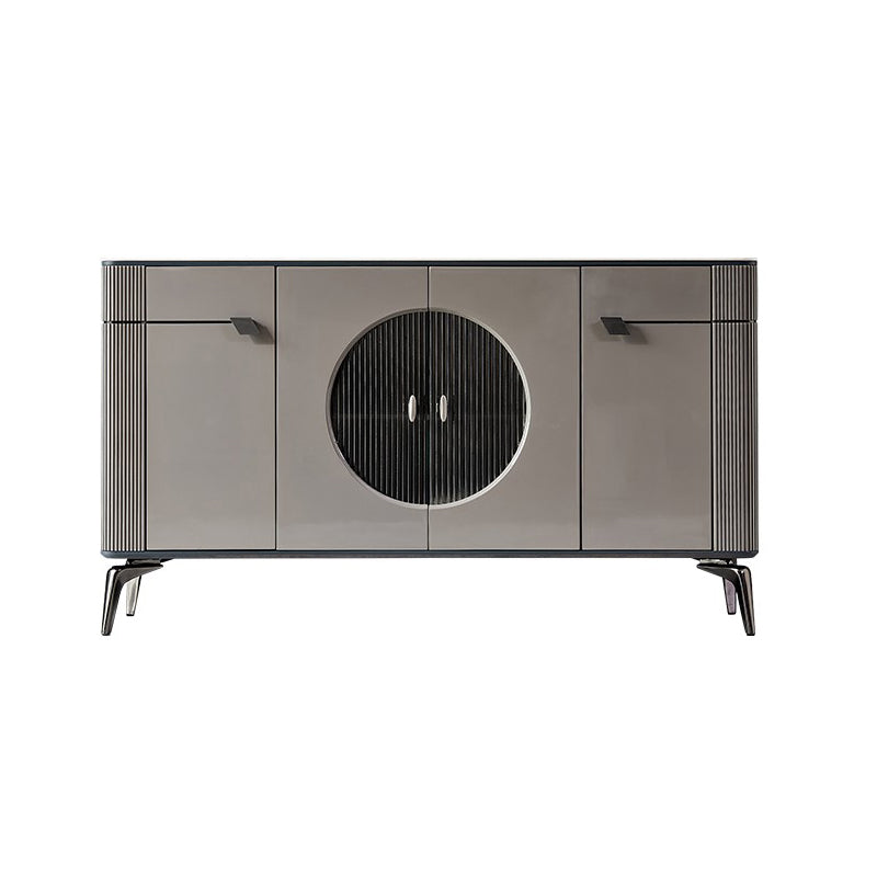 Modern Buffet Table Stone Sideboard Table with Doors for Kitchen