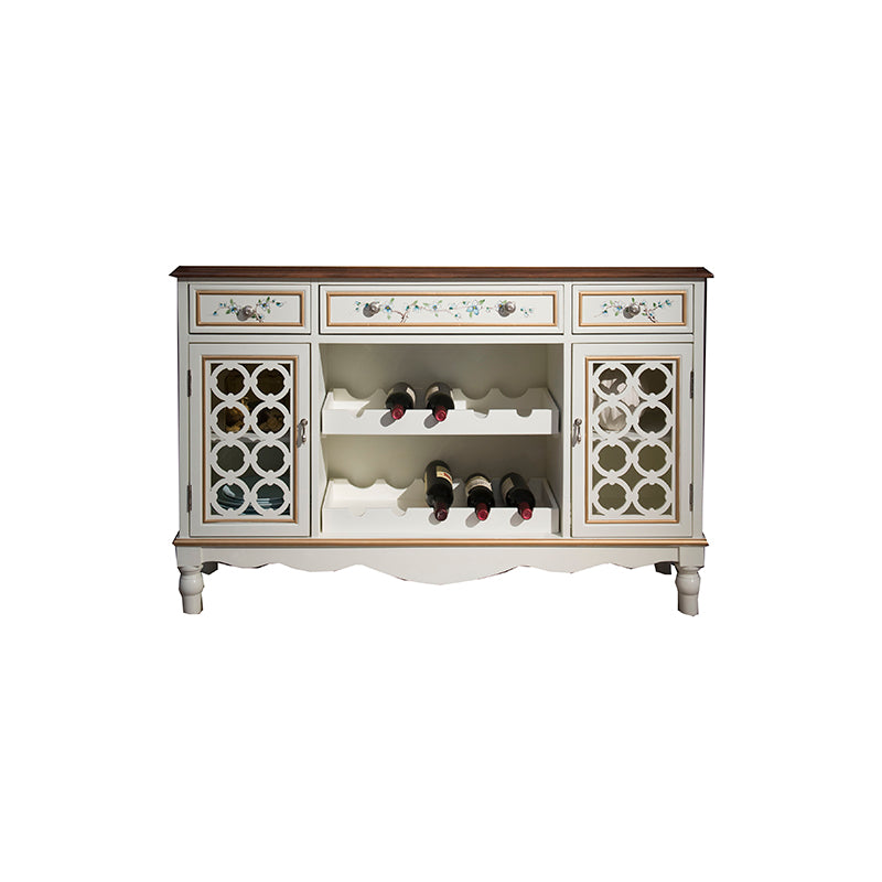 Glam Dining Buffet Birch Buffet Table with Doors for Dining Room