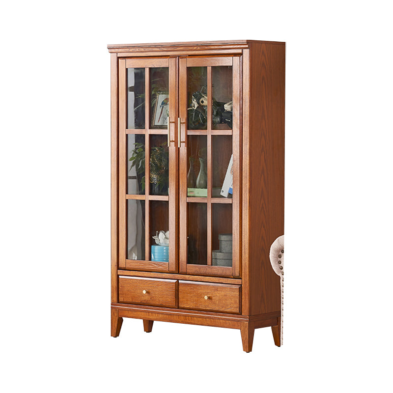 Minimalistic Rectangle Storage Cabinet Solid Wood Accent Cabinet