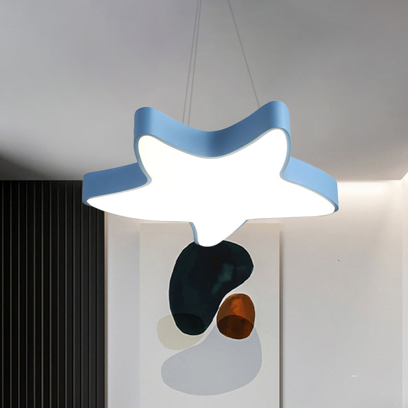 ASTERODEA LED Lampe suspendue macaron acrylique rose / jaune / bleu pour enfants de chambre à coucher plafond plafond
