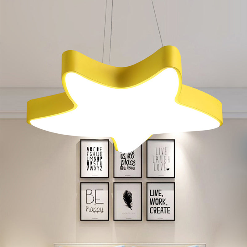 ASTERODEA LED Lampe suspendue macaron acrylique rose / jaune / bleu pour enfants de chambre à coucher plafond plafond