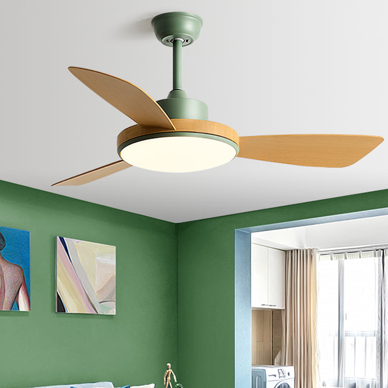 Modern Ceiling Fan Light Fixture Colorful LED Ceiling Lamp for Bedroom