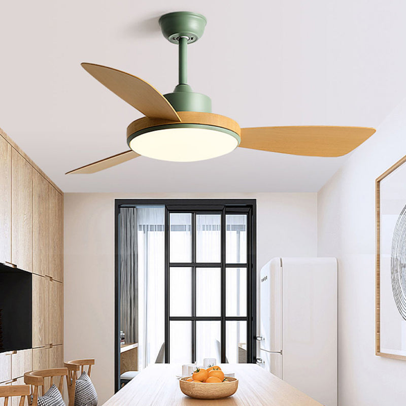 Modern Ceiling Fan Light Fixture Colorful LED Ceiling Lamp for Bedroom