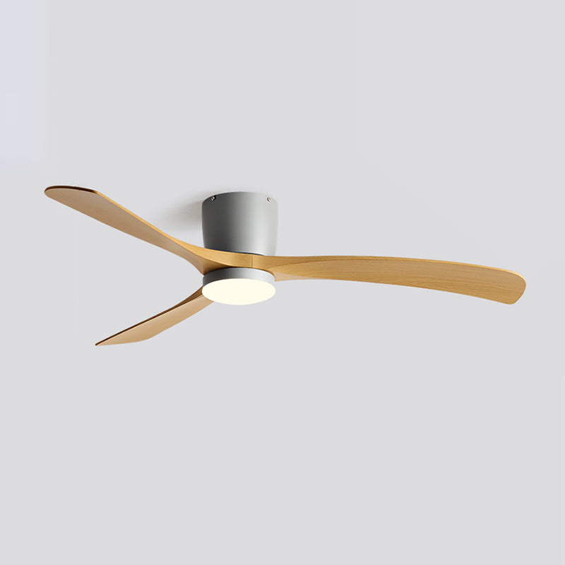 Wooden Ceiling Fan Light Fixture Simple LED Ceiling Lamp for Bedroom