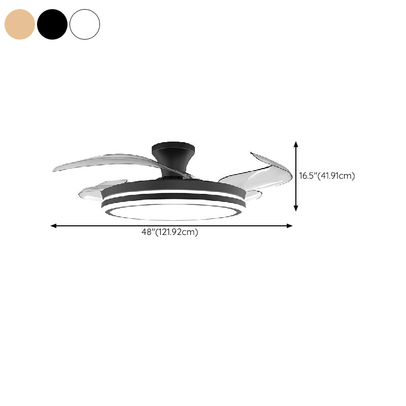 Contemporary Ceiling Fan Light Fixture Minimalist LED Ceiling Lamp for Dining Room