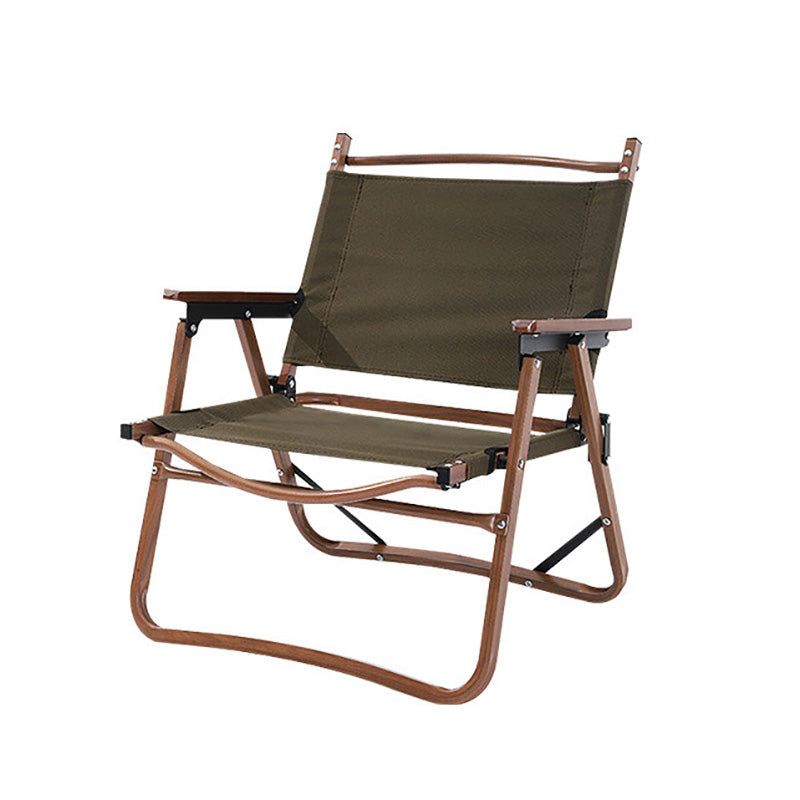 Contemporary Dining Armchair Folding Metal Outdoor Chair with Arm