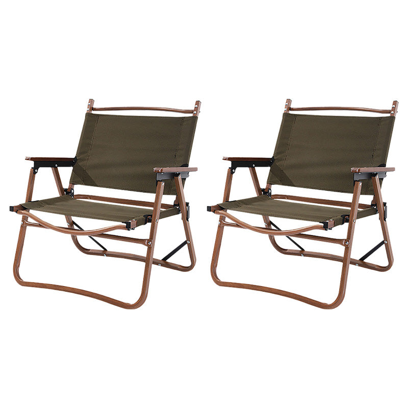 Contemporary Dining Armchair Folding Metal Outdoor Chair with Arm