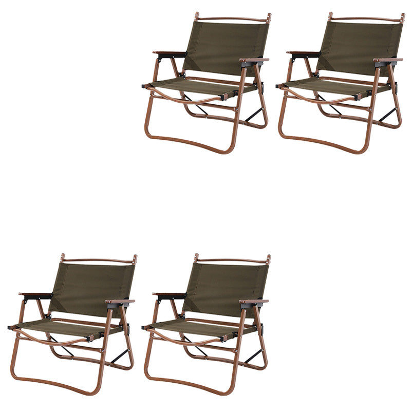 Contemporary Dining Armchair Folding Metal Outdoor Chair with Arm