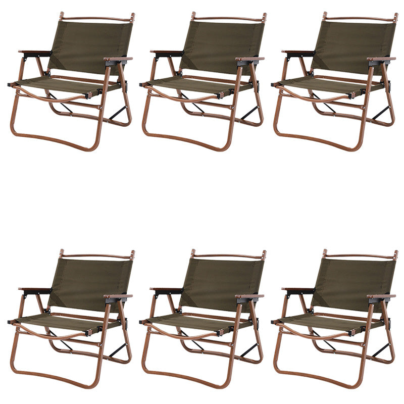 Contemporary Dining Armchair Folding Metal Outdoor Chair with Arm