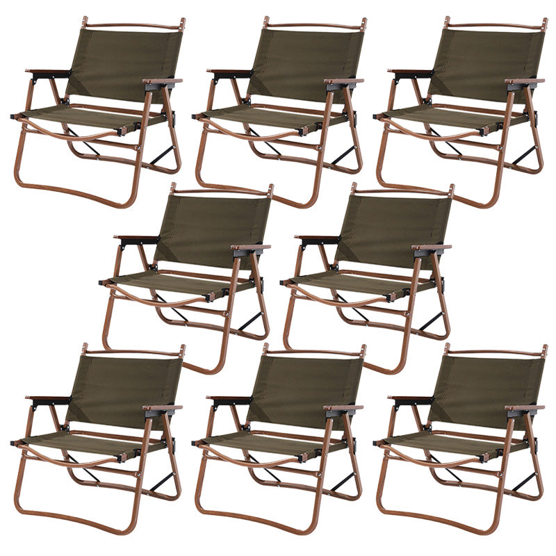 Contemporary Dining Armchair Folding Metal Outdoor Chair with Arm