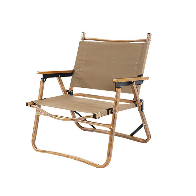 Contemporary Dining Armchair Folding Metal Outdoor Chair with Arm