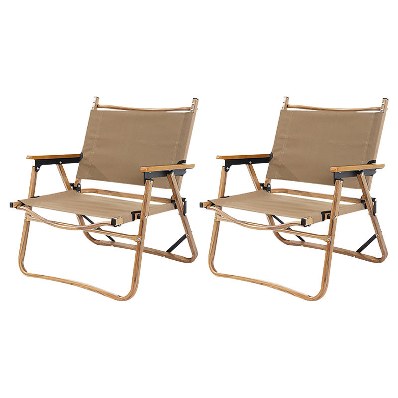 Contemporary Dining Armchair Folding Metal Outdoor Chair with Arm