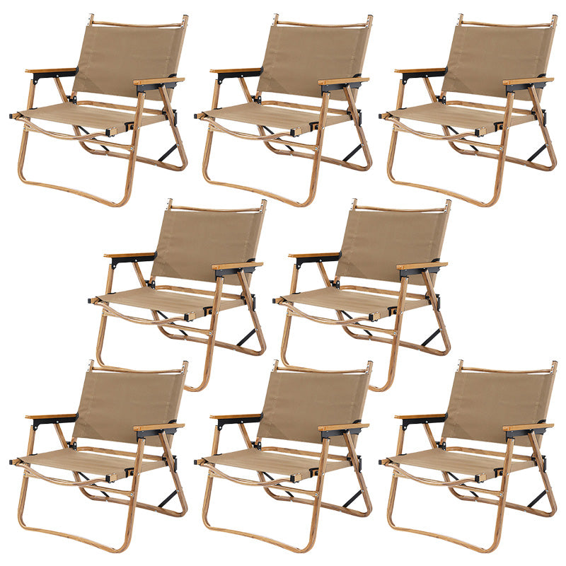 Contemporary Dining Armchair Folding Metal Outdoor Chair with Arm