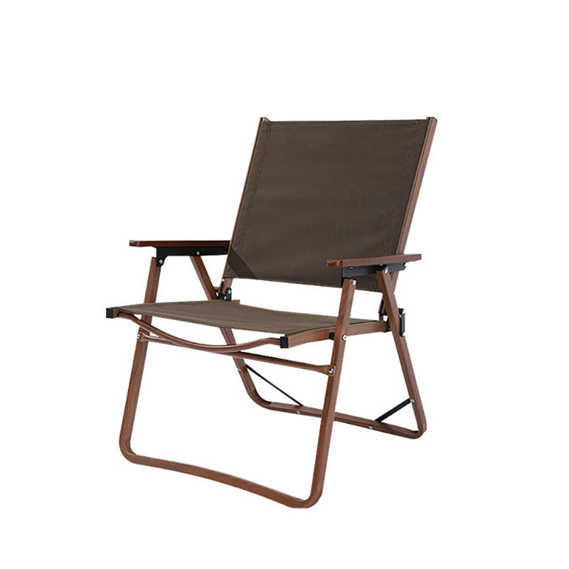 Contemporary Dining Armchair Folding Metal Outdoor Chair with Arm