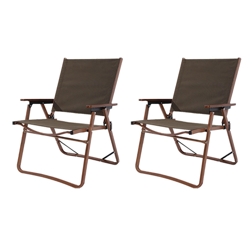 Contemporary Dining Armchair Folding Metal Outdoor Chair with Arm