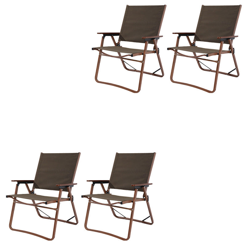 Contemporary Dining Armchair Folding Metal Outdoor Chair with Arm