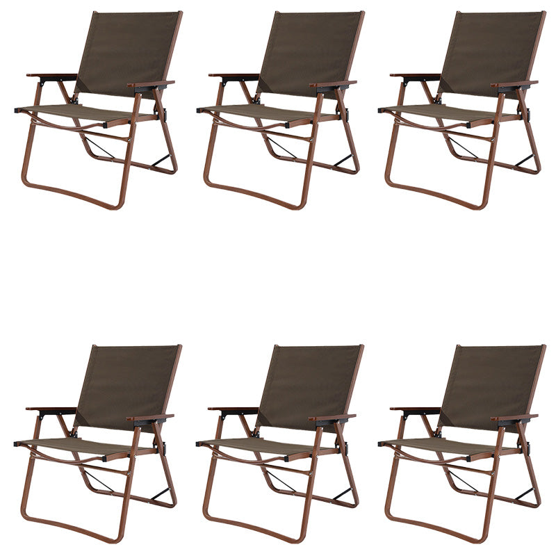 Contemporary Dining Armchair Folding Metal Outdoor Chair with Arm