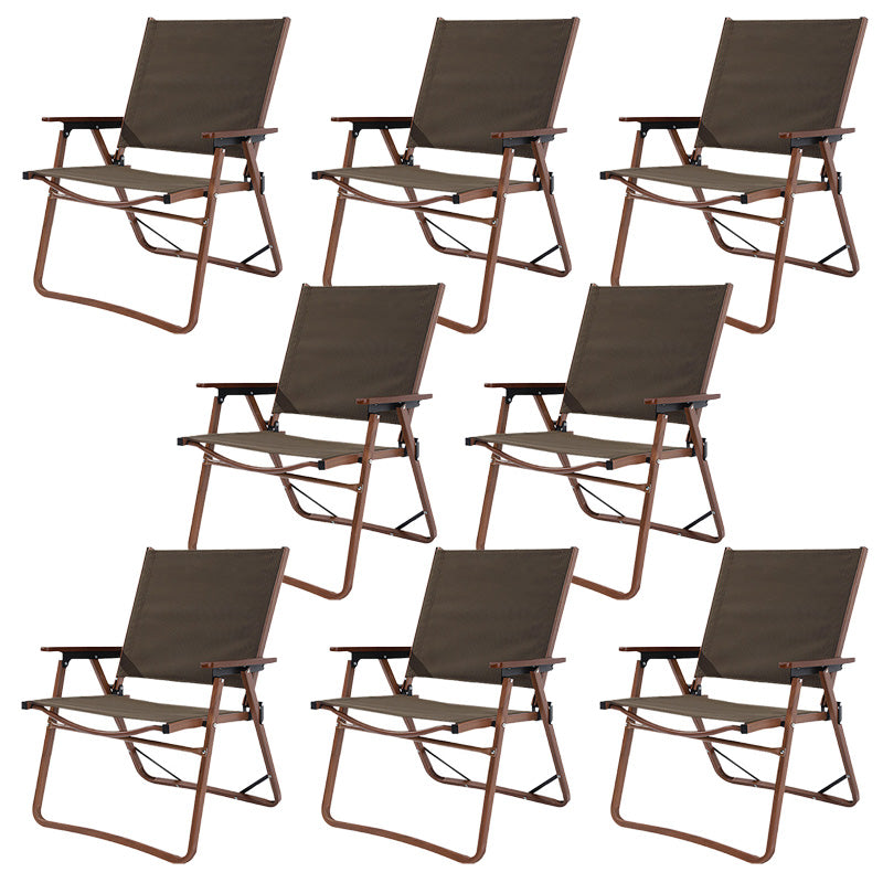 Contemporary Dining Armchair Folding Metal Outdoor Chair with Arm