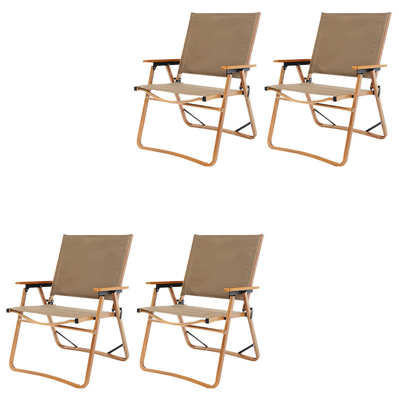 Contemporary Dining Armchair Folding Metal Outdoor Chair with Arm