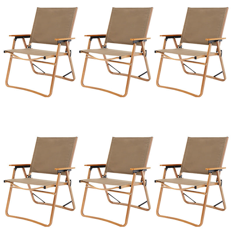 Contemporary Dining Armchair Folding Metal Outdoor Chair with Arm