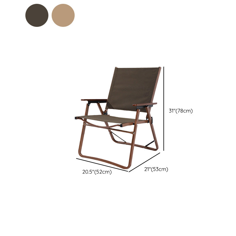 Contemporary Dining Armchair Folding Metal Outdoor Chair with Arm